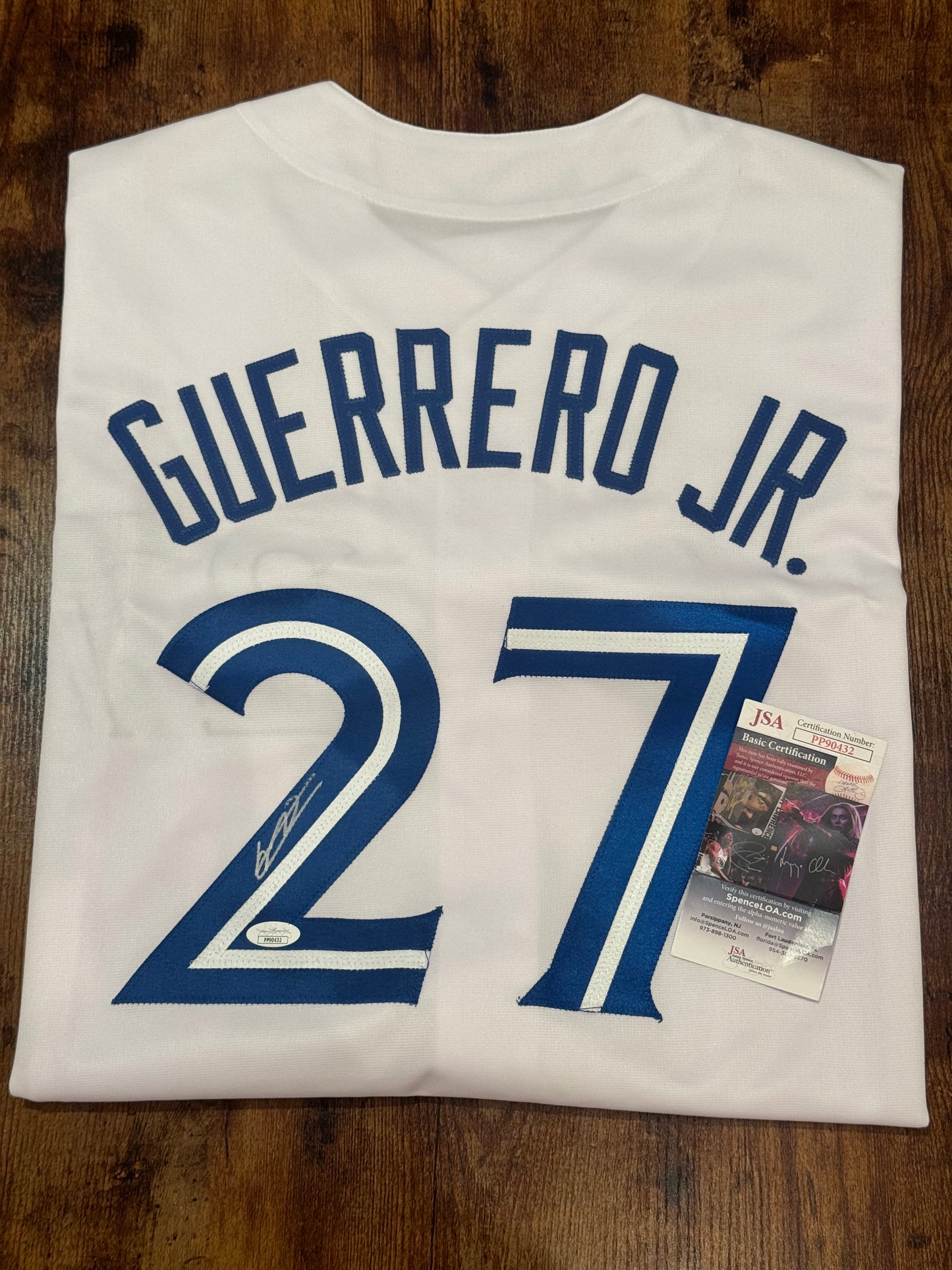 Vladimir Vlad Guerrero Jr. Autographed White Toronto Jersey JSA Certified
