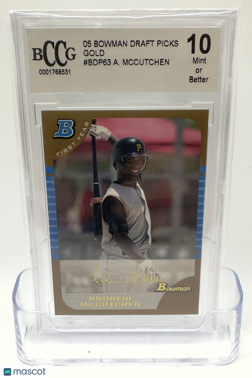 2005 Topps Bowman Draft Picks & Prospects —Andrew McCutchen #BDP63 —BCCG 10
