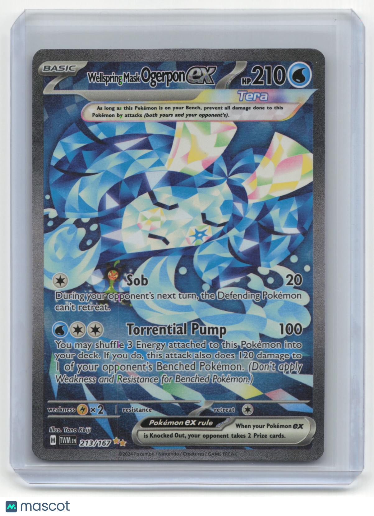 2024 Pokemon Wellspring Mask Ogerpon EX Twilight Masquerade #213/167 - Papa Joey's Collectibles