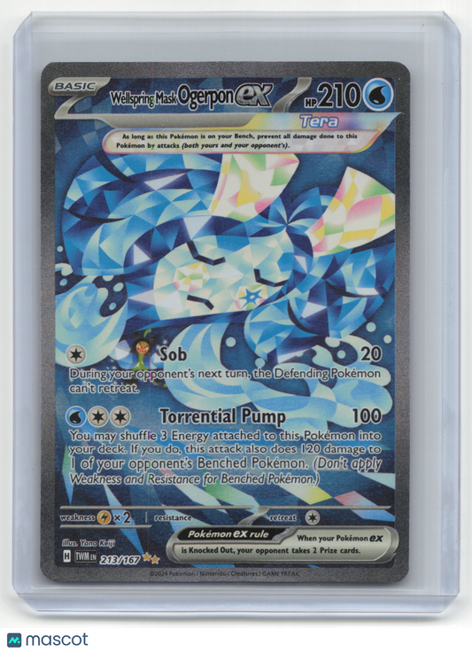 2024 Pokemon Wellspring Mask Ogerpon EX Twilight Masquerade #213/167
