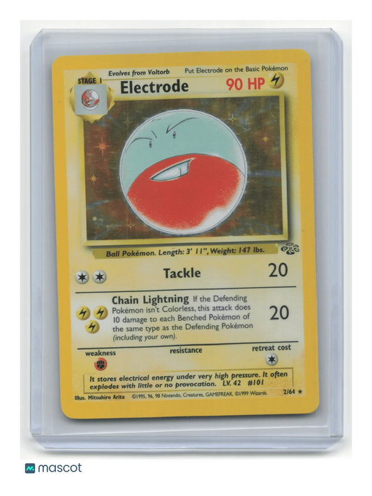 1999 Pokemon TCG Electrode Jungle #2/64 Mod Played Holo Unlimited - Papa Joey's Collectibles