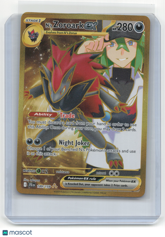 2025 Pokemon N's Zoroark EX Journey Together #189/159