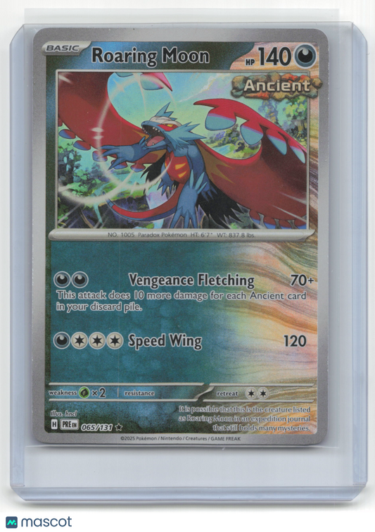 2025 Pokemon TCG Roaring Moon Prismatic Evolutions #065/131 MasterBall Holo