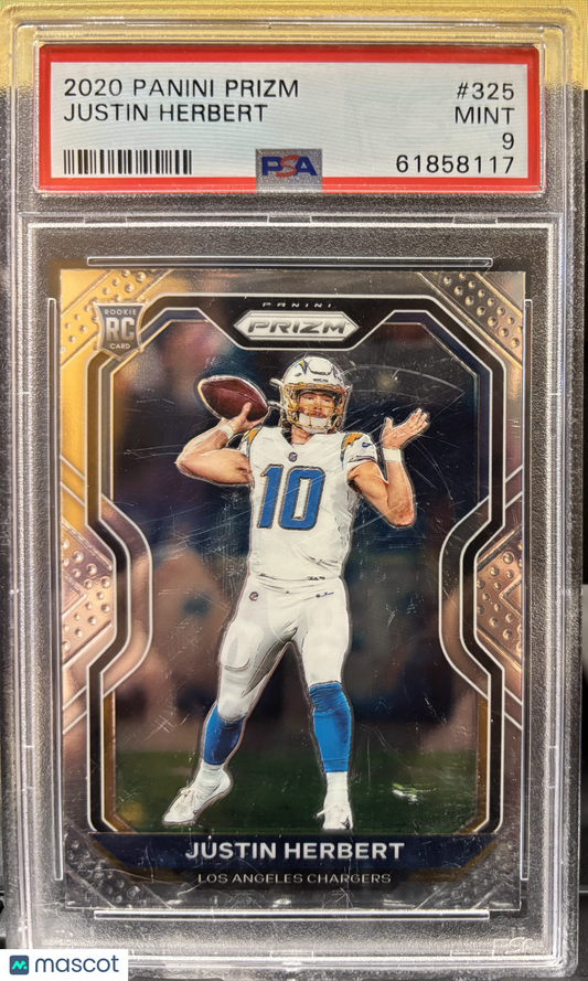 2020 Panini Prizm Football Justin Herbert #325 PSA 9