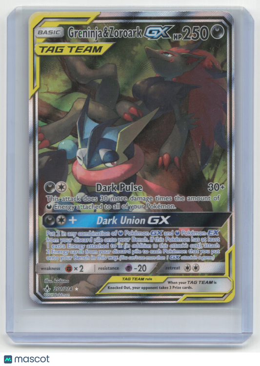 2019 Pokemon Greninja & Zoroark GX Unbroken Bonds #201/214 Near Mint