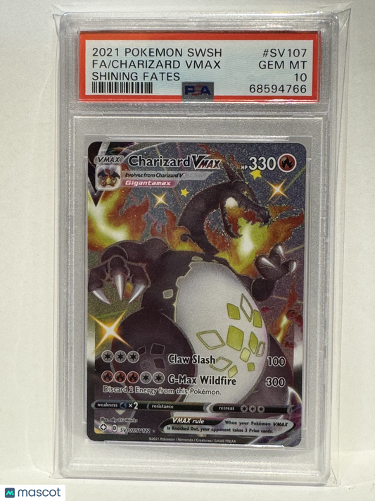 —Charizard VMAX #SV107 Shining Fates: Shiny Vault 2021 Pokemon Sword & Shield Shining Fates— Fa Shining Fates PSA 10