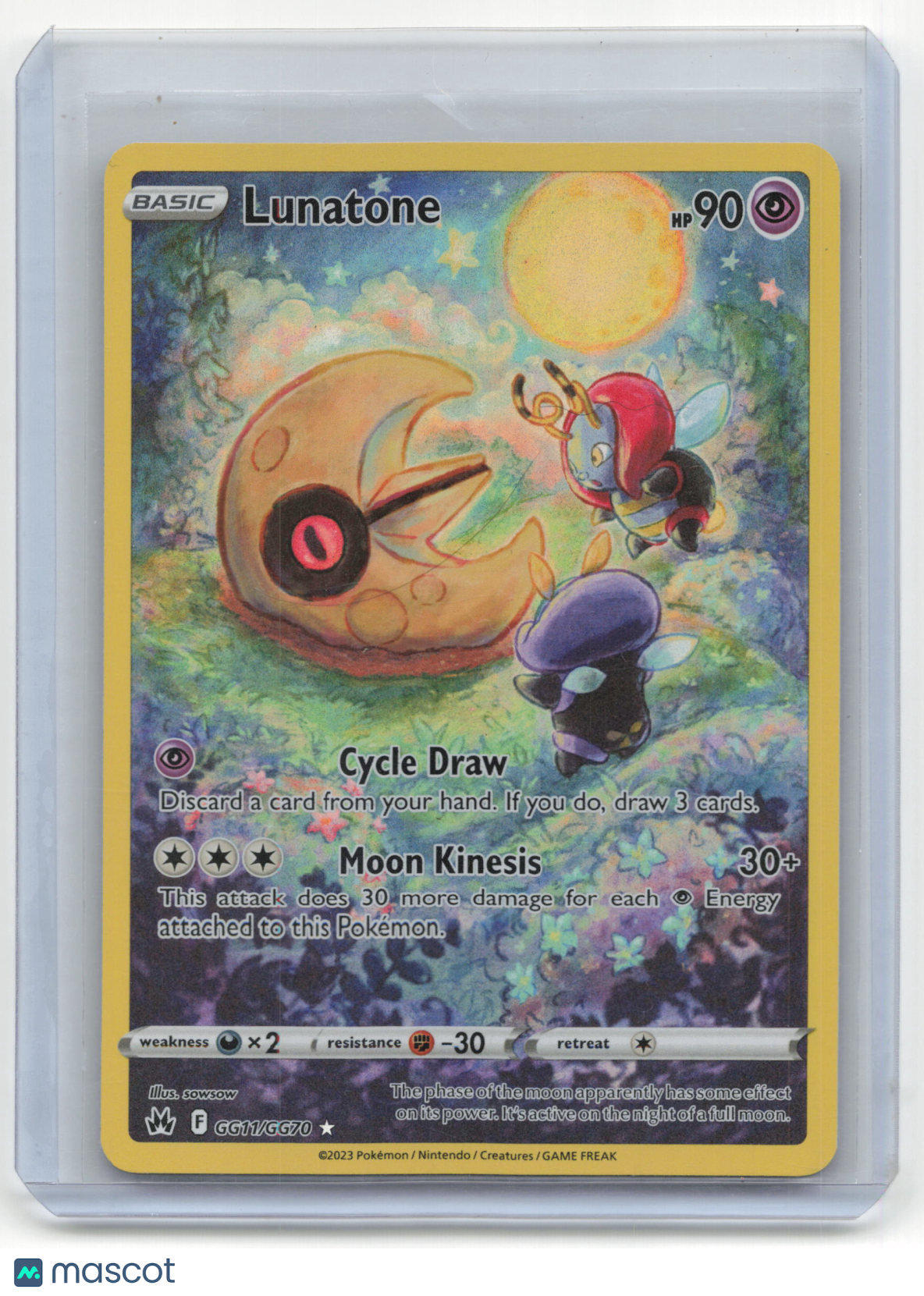 2023 Pokemon Lunatone Sword & Shield Crown Zenith #GG11/GG70