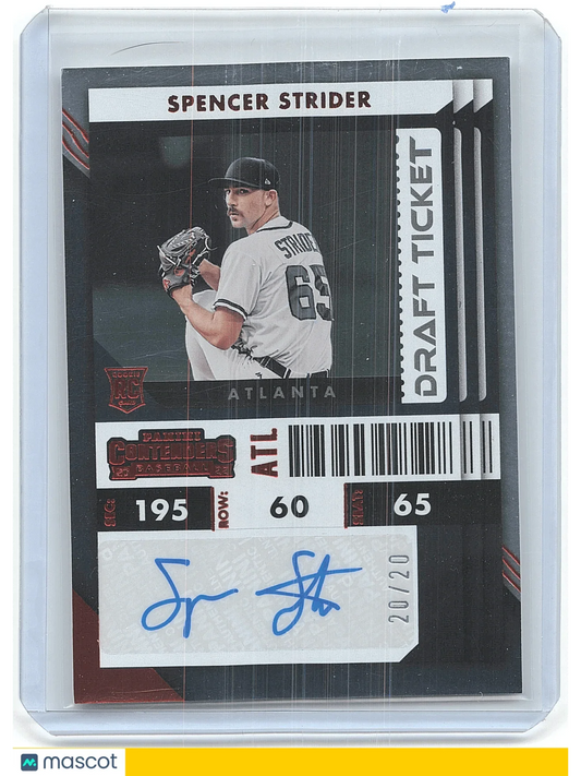 2022 Panini Contenders Baseball Spencer Strider 20/20 RC #46 - Papa Joey's Collectibles
