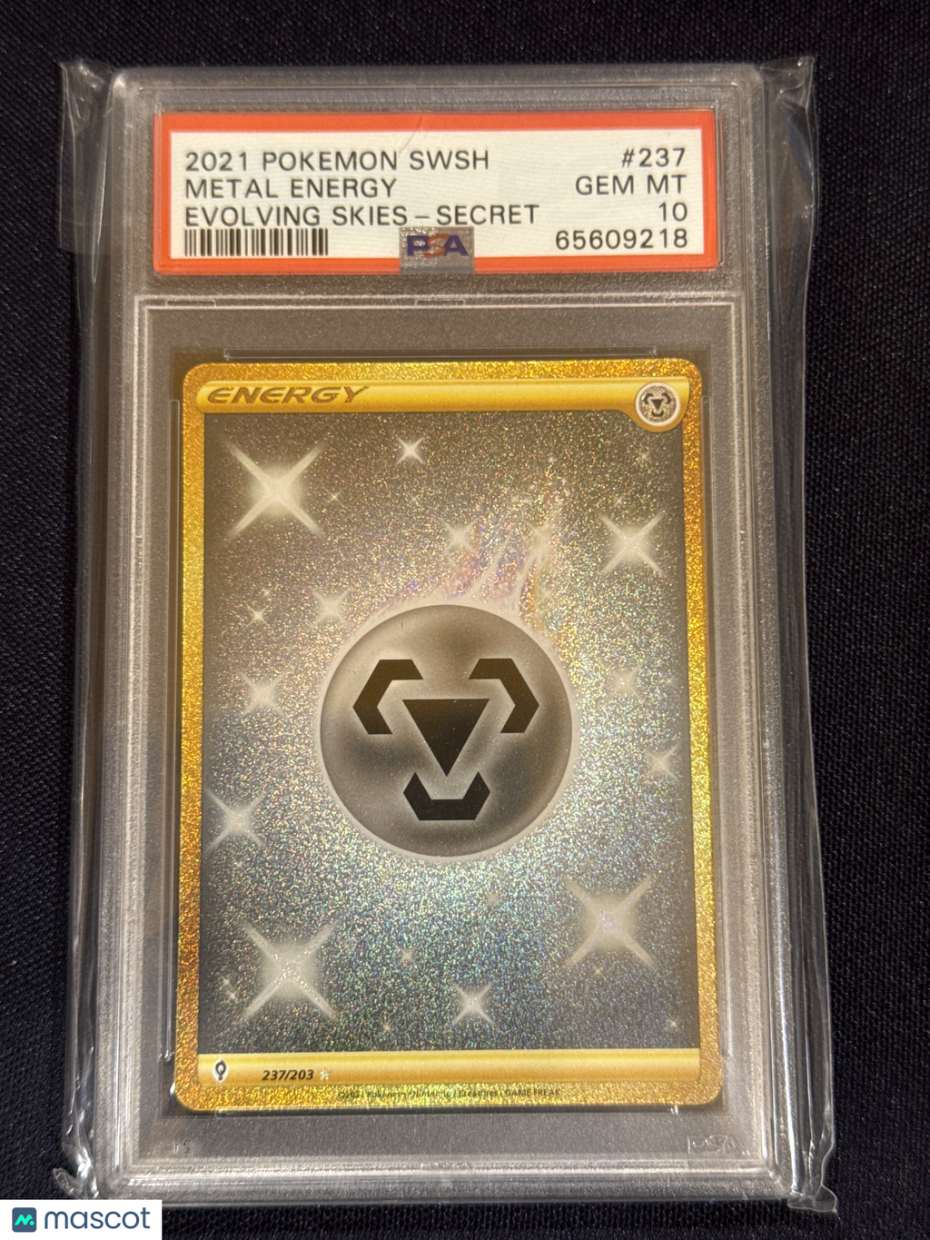 —Metal Energy #237 Evolving Skies 2021 Pokemon Sword & Shield Evolving Skies— Evolving Skies-Secret PSA 10