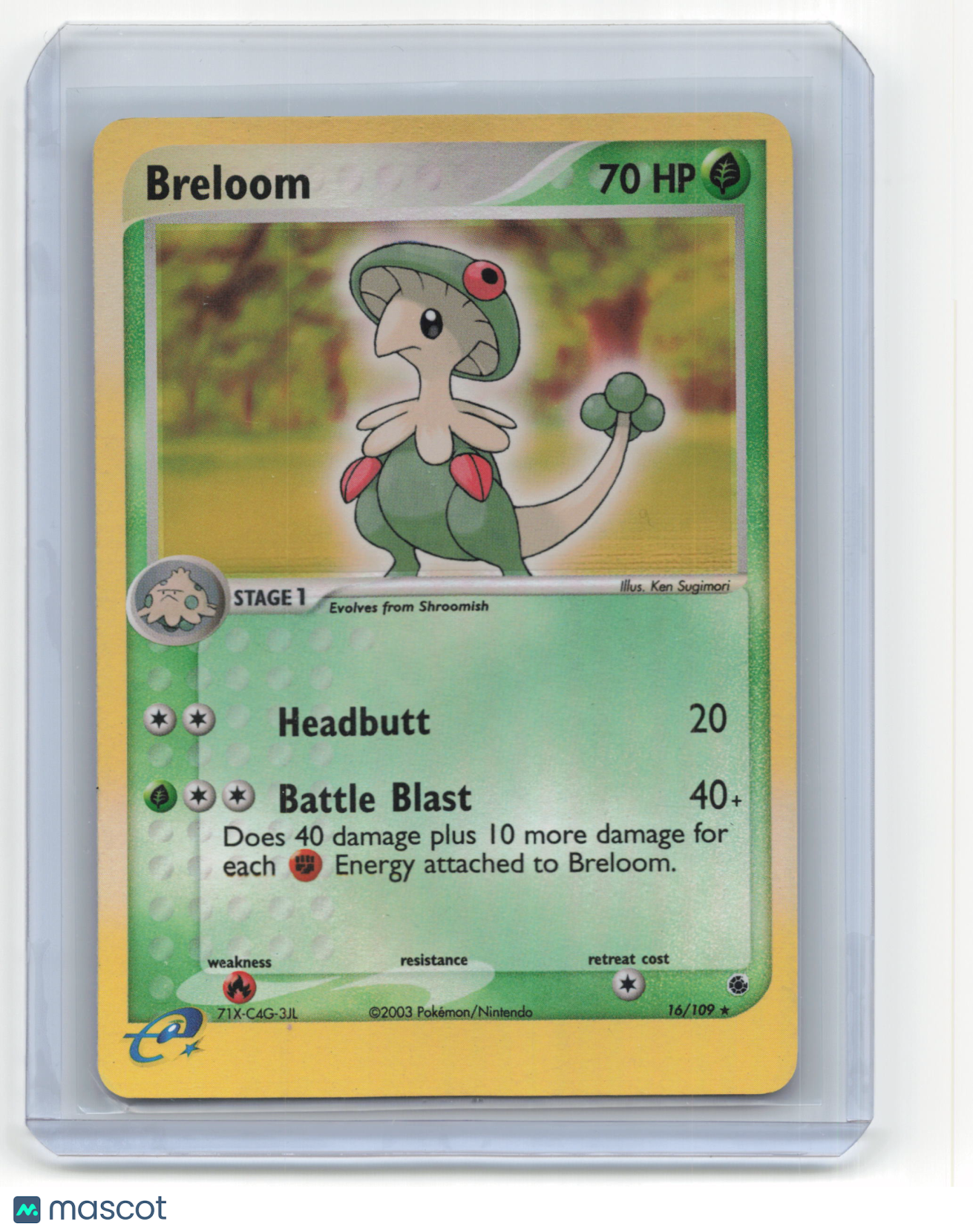 2003 Pokemon Breloom Ruby and Sapphire #16/100 Near Mint