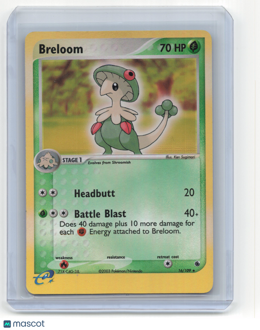 2003 Pokemon Breloom Ruby and Sapphire #16/100 Near Mint