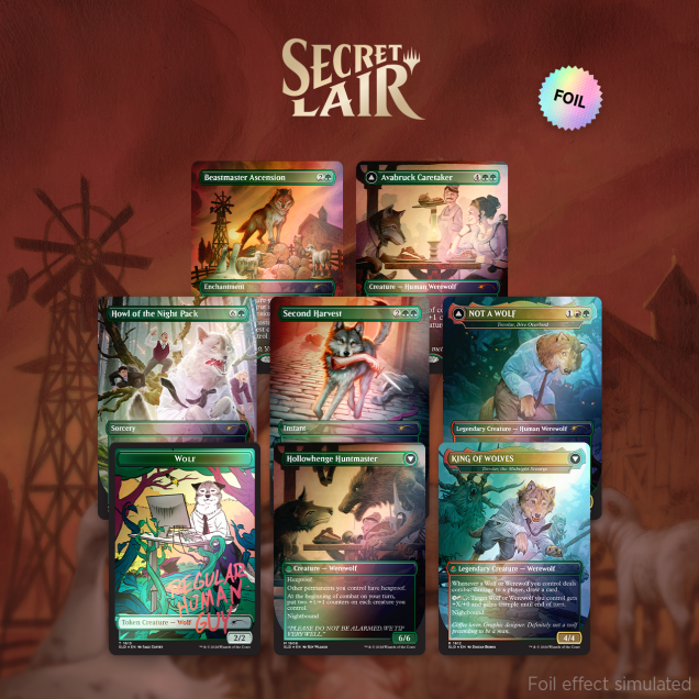 2024 Magic: The Gathering Secret Lair Drop: Featuring: Not A Wolf (Foil Edition)