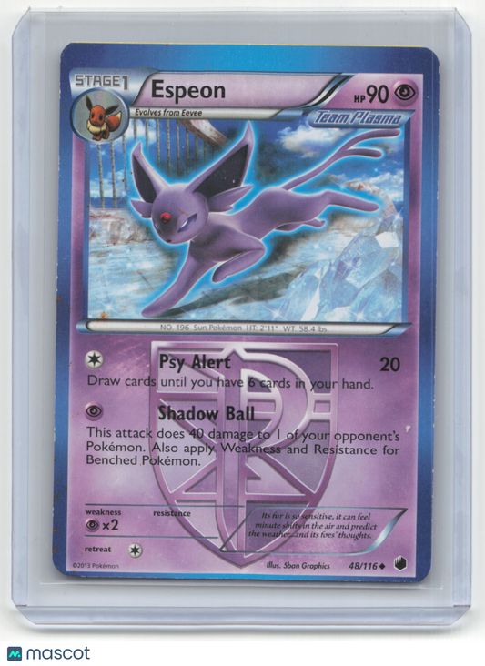 2013 Pokemon Espeon Plasma Freeze #48/116 Mod Played