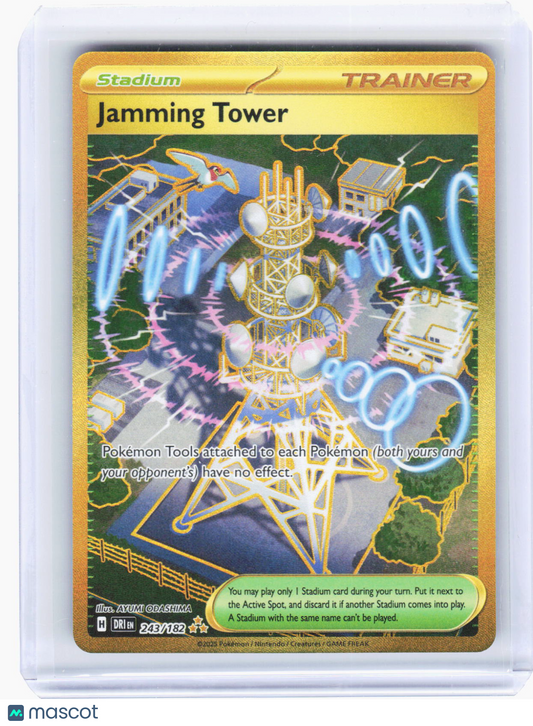 2025 Pokemon—Jamming Tower #82/64 Destined Rivals—Hyper Rare Gold