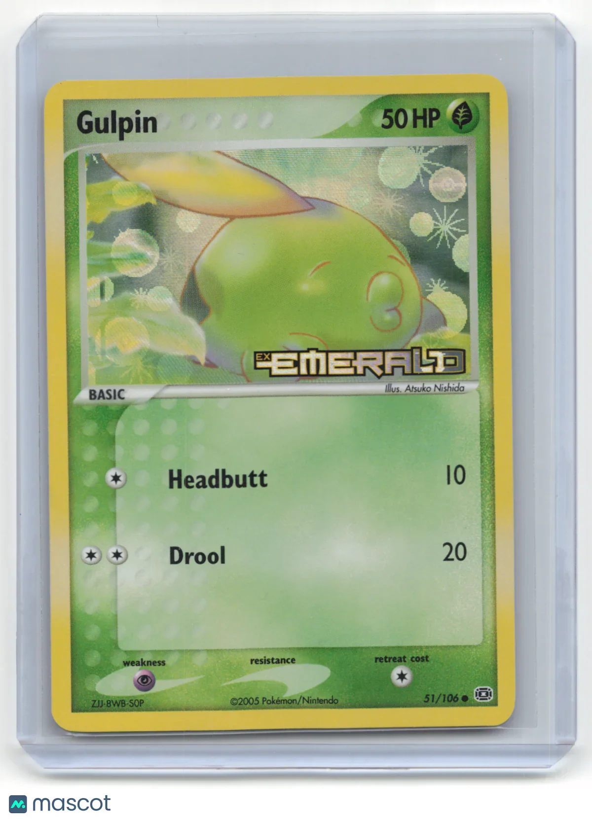 2005 Pokemon TCG Gulpin EX Emerald #51/106 Holo Stamped - Papa Joey's Collectibles