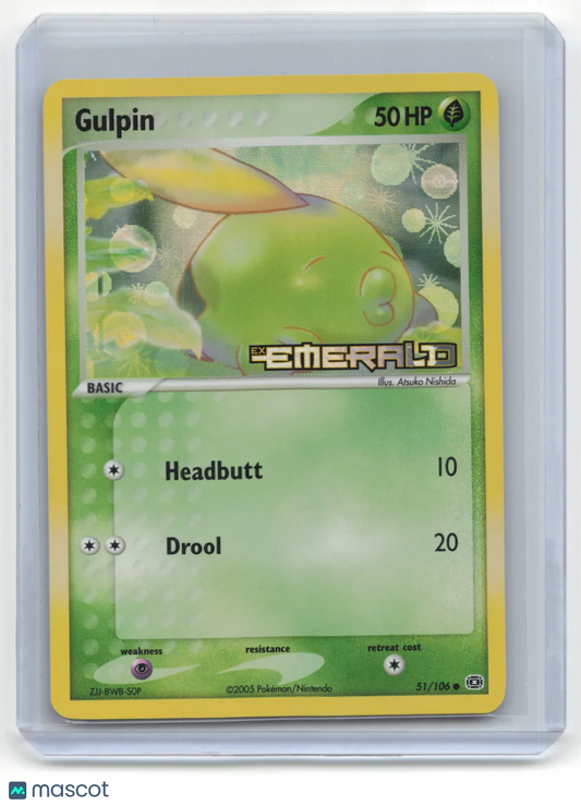 2005 Pokemon TCG Gulpin EX Emerald #51/106 Holo Stamped - Papa Joey's Collectibles