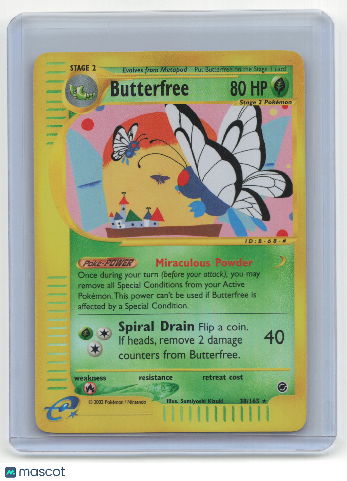 2002 Pokemon Butterfree Expedition Base Set #38/165 Moderately Played