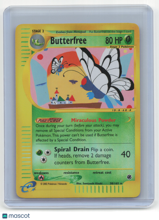 2002 Pokemon Butterfree Expedition Base Set #38/165 Moderately Played