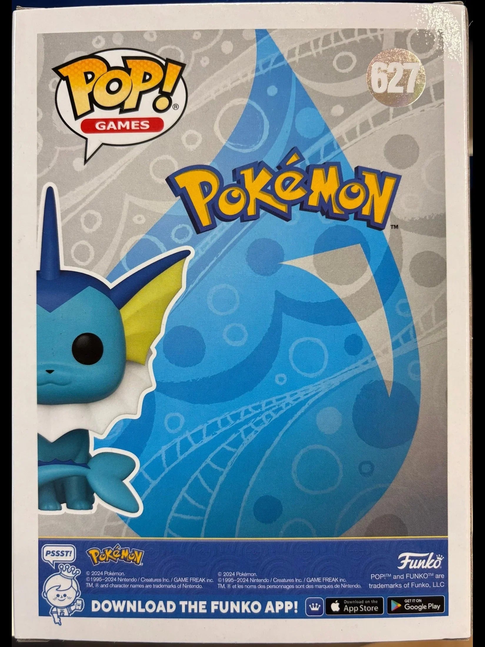 Funko Pokemon Vaporeon #627 Pokemon Center - Papa Joey's Collectibles