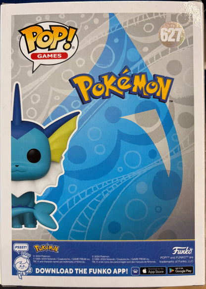 Funko Pokémon Vaporeon #627 (Very Good)  Pokemon Center Exclusive