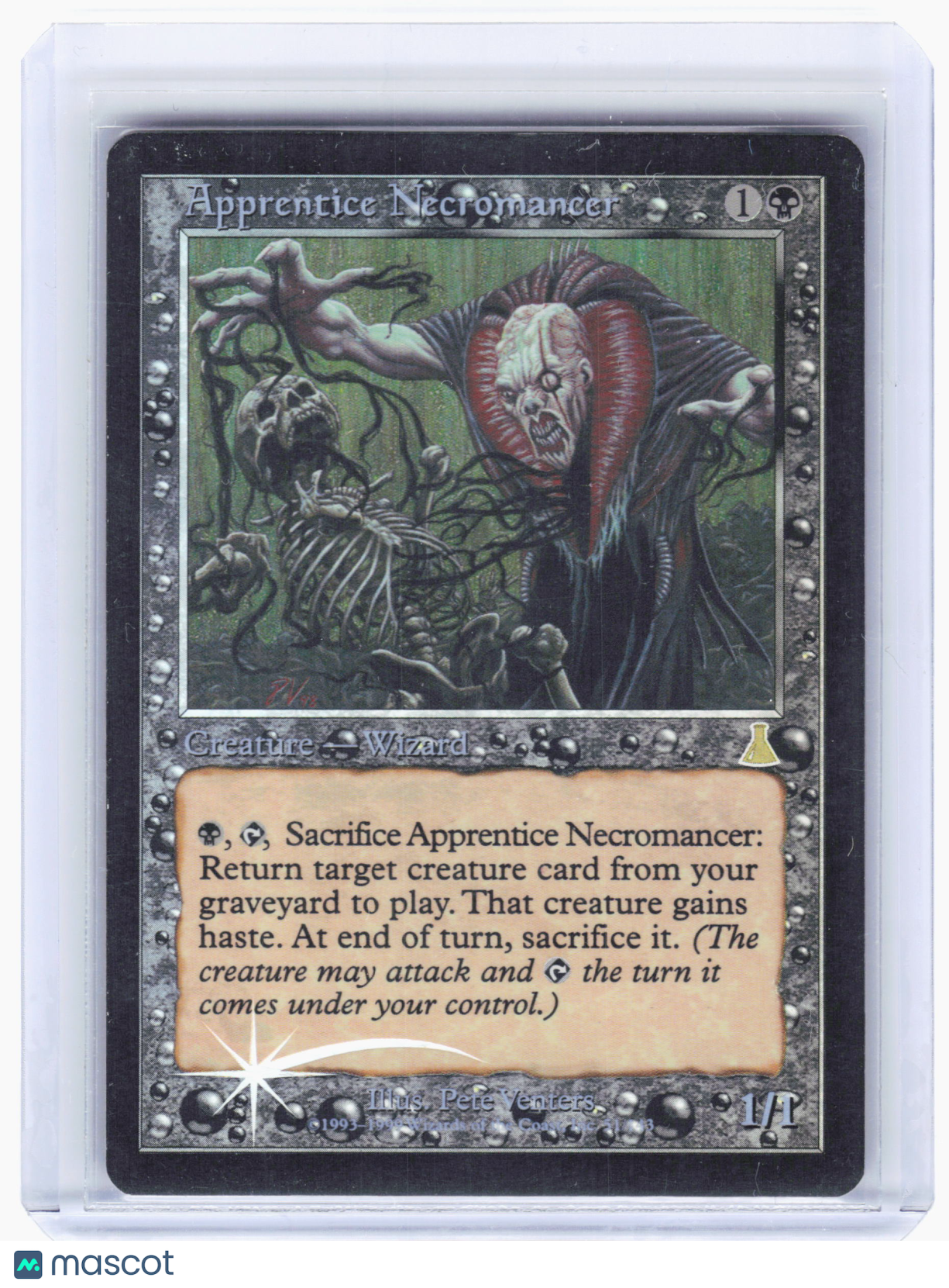 1999 Magic: The Gathering—Apprentice Necromancer #51 Urza's Destiny—Foil [MP]