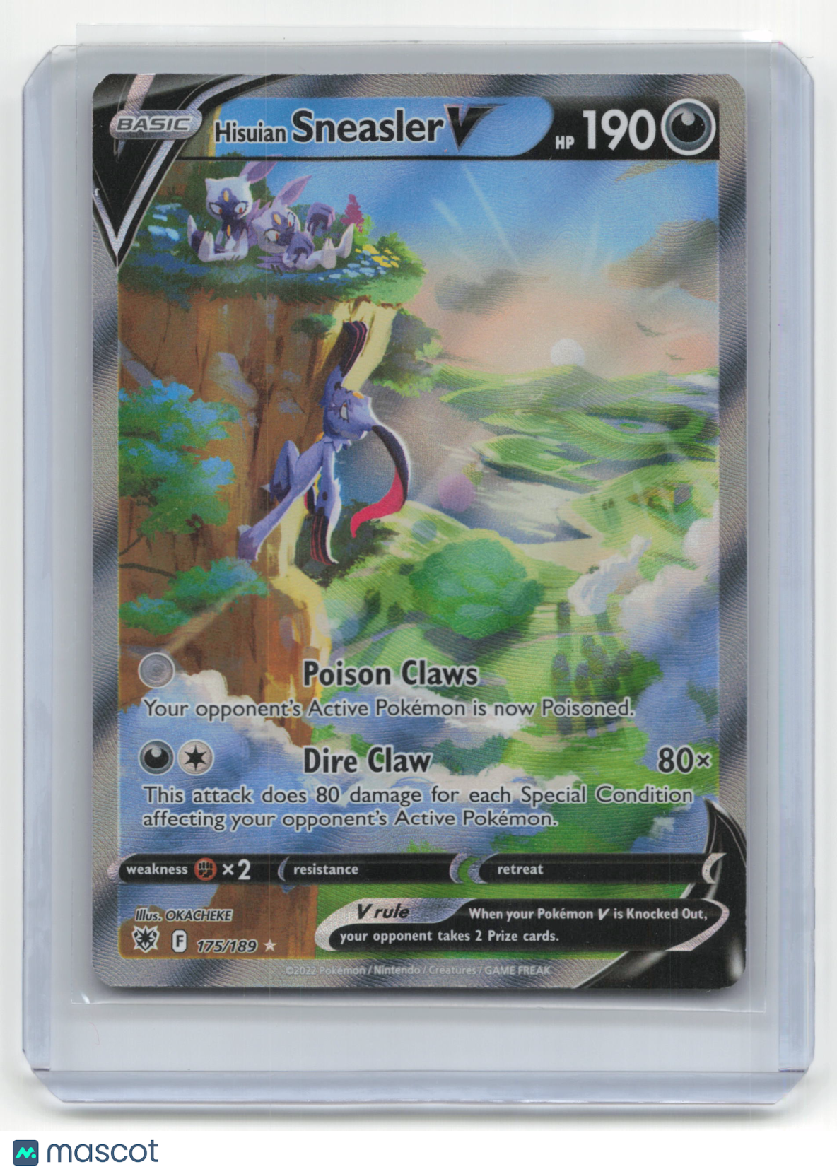 2022 Pokemon Hisuian Sneasler V Astral Radiance #175/189 Near Mint FA