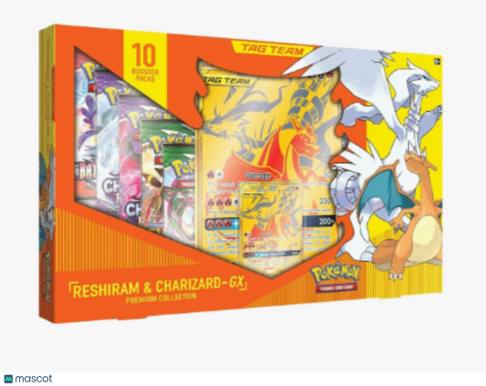 2019 Pokemon Sun & Moon Reshiram & Charizard GX Premium Collection Box