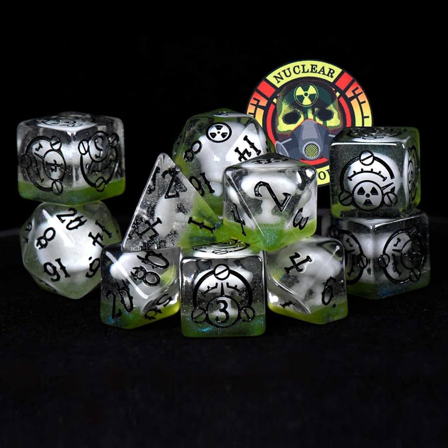 Nuclear Fallout Dice Set (Glow)