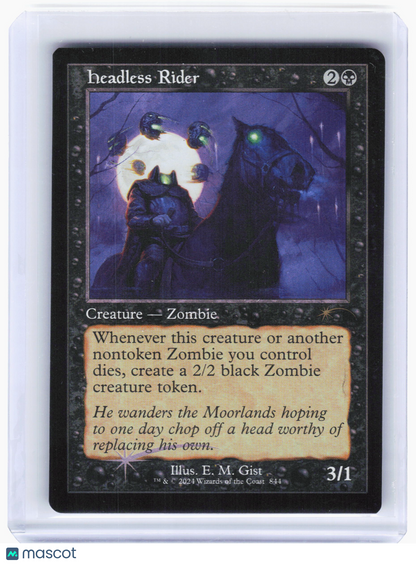 2024 Magic: The Gathering—Headless Rider #844 Secret Lair Drop—Foil(Retro Frame)