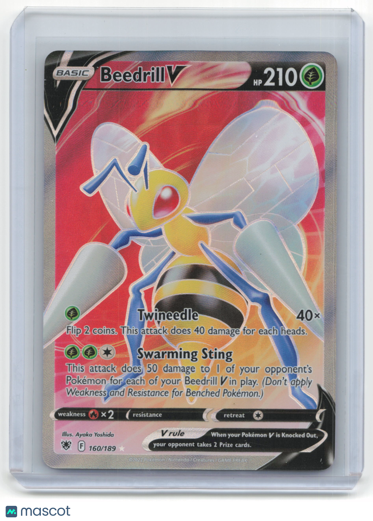 2022 Pokemon Beedrill V Astral Radiance #160/189 Near Mint