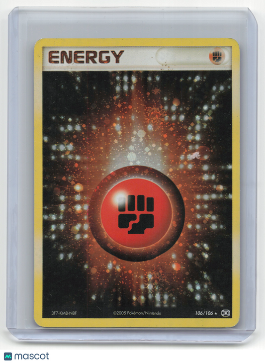 2005 Pokemon TCG Fighting Energy Emerald #106/106 Heavy Play