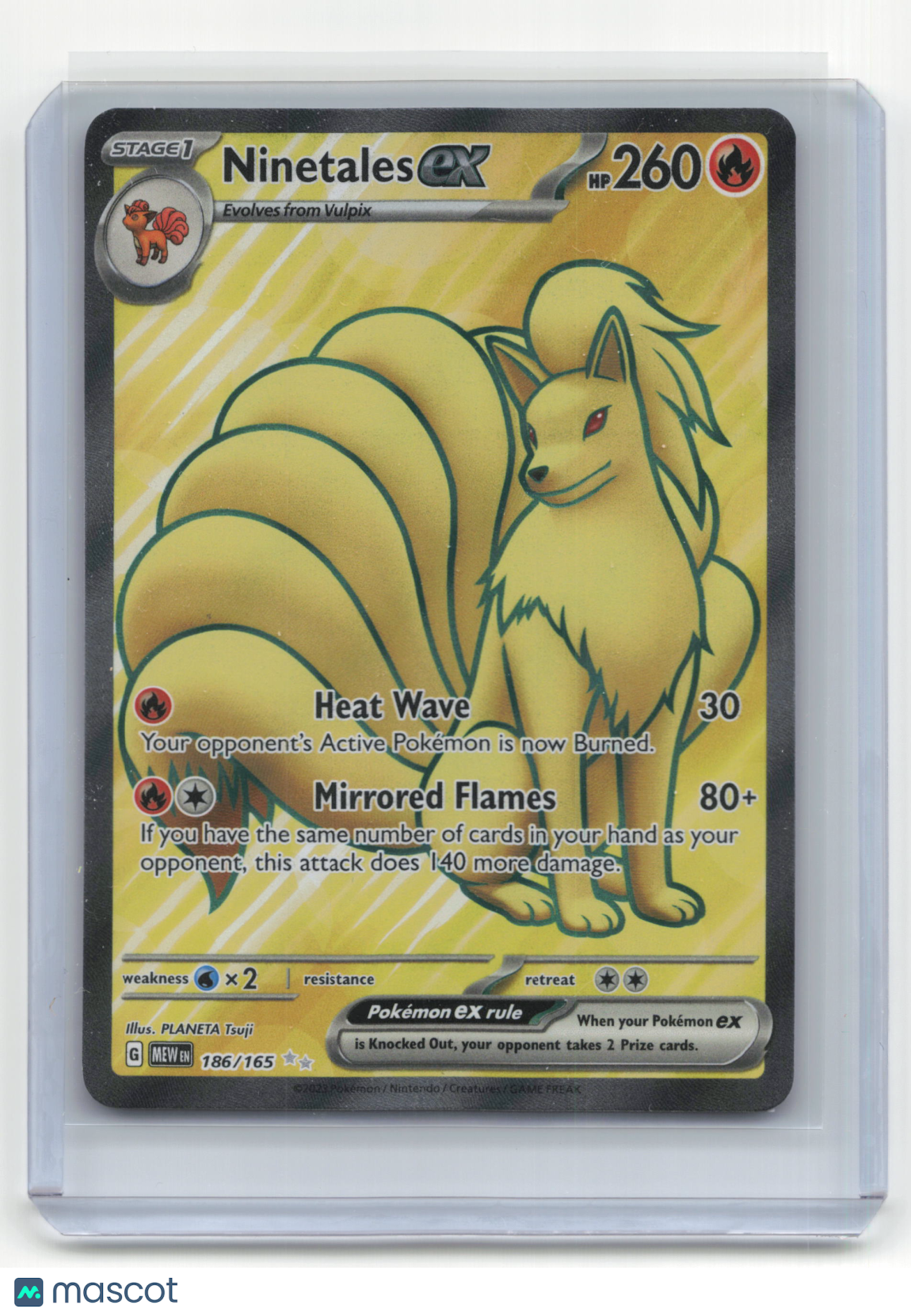2023 Pokemon TCG Ninetales EX Pokemon 151 #186/165