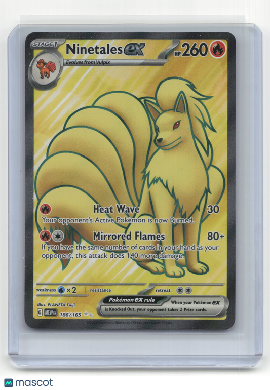 2023 Pokemon TCG Ninetales EX Pokemon 151 #186/165