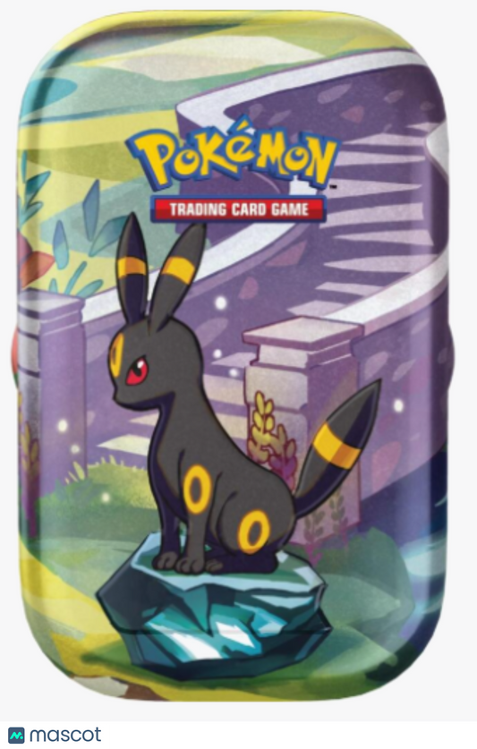 2025 Pokemon Scarlet & Violet Prismatic Evolutions Umbreon Mini Tin