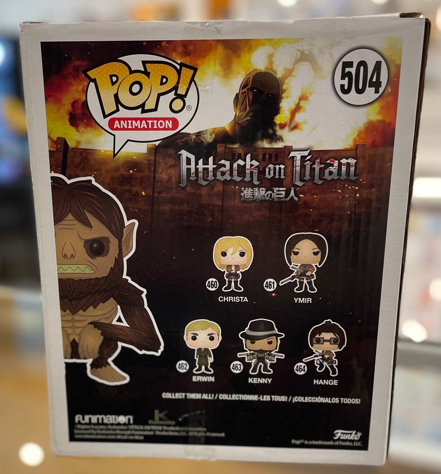 Funko Attack on Titan Beast Titan #504 Okay (Resealed) Hot Topic Exclusive