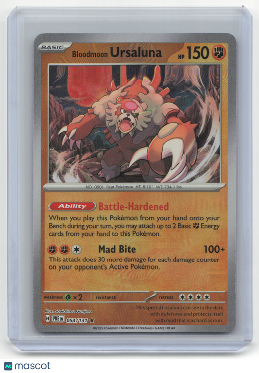 2025 Pokemon TCG Ursaluna Prismatic Evolutions #054/131 MasterBall Holo