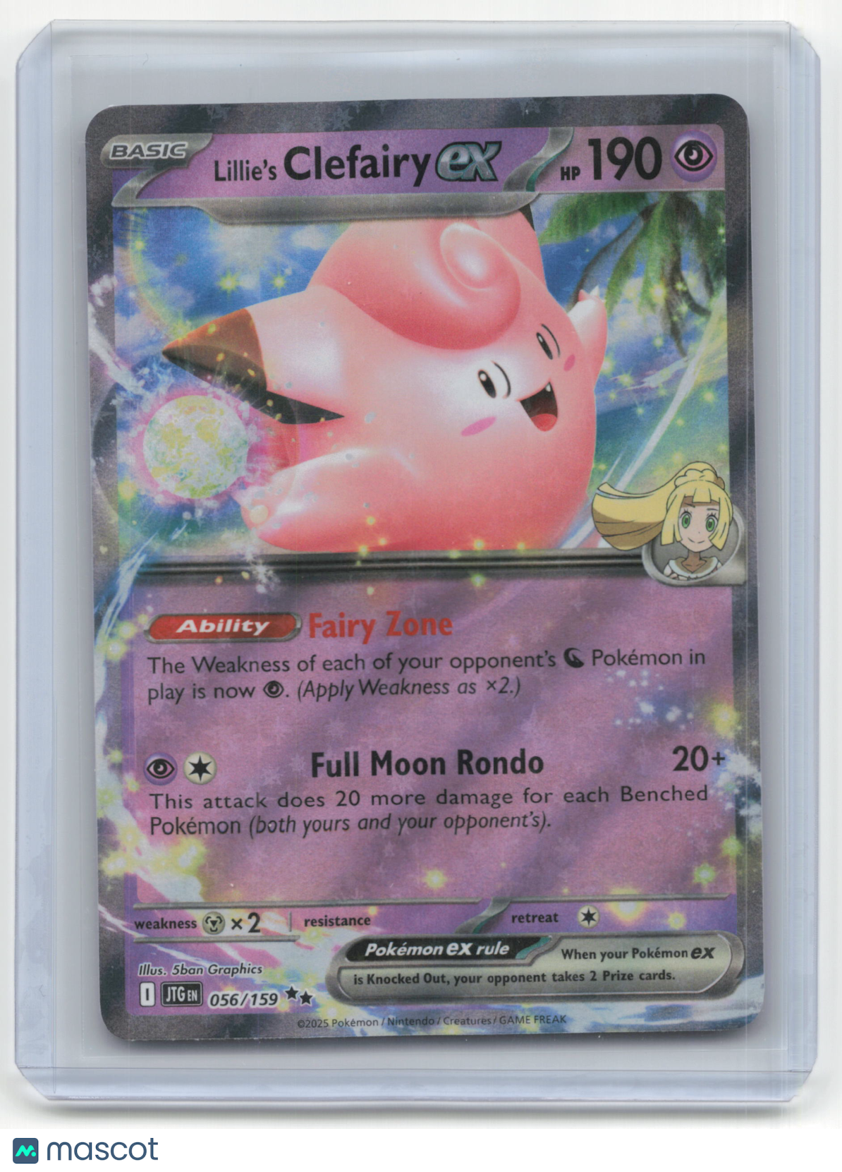 2025 Pokemon TCG Lillie's Clefairy EX Journey Together #056/159