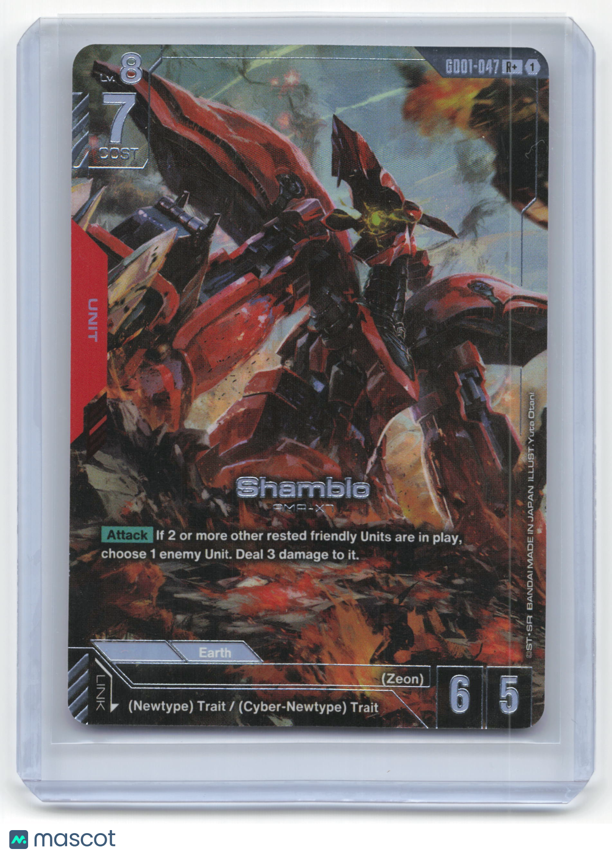 2025 Gundam Card Game Shamble Newtype Rising #GD01-047 R+ NM - Papa Joey's Collectibles