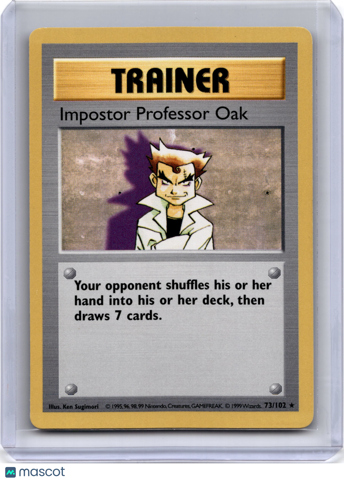 1999 Pokemon Impostor Professor Oak Base Set #73/102 Unlimited - Papa Joey's Collectibles