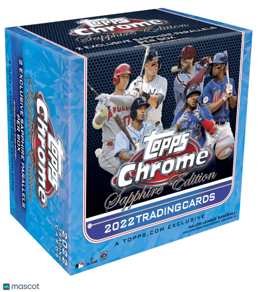 2022 Topps Chrome Baseball Sapphire Edition Hobby Box - Papa Joey's Collectibles