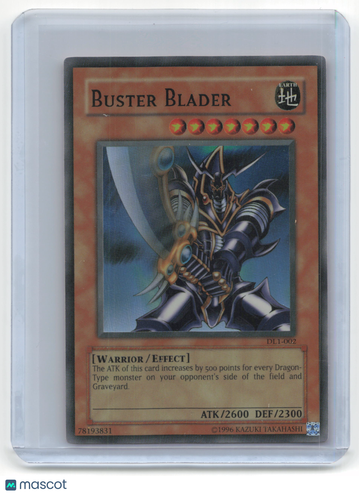 2003 Yu-Gi-Oh! Buster Blader Duelist League #DB1-002 Damaged SR Promo