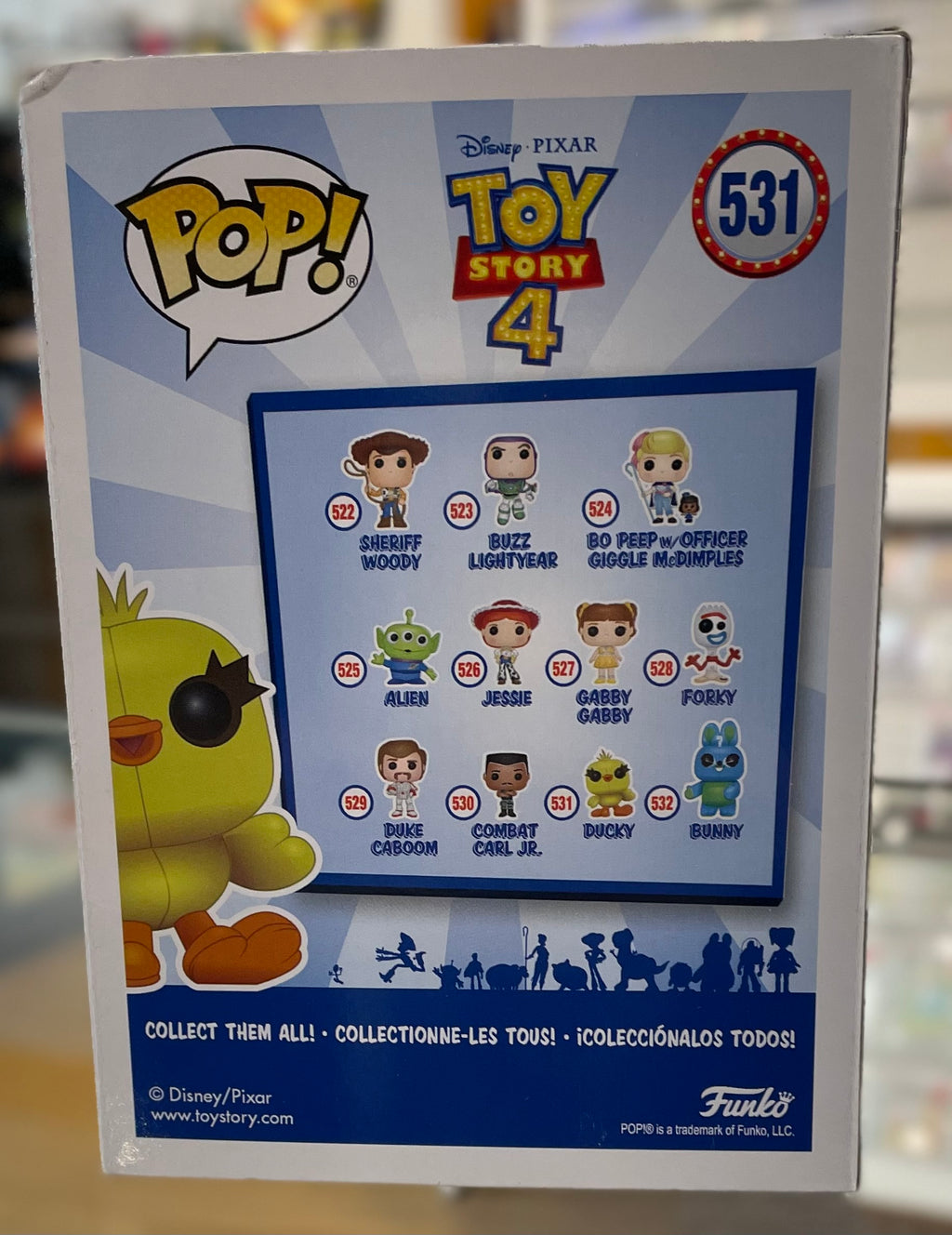 Funko PixarToy Story 4 Ducky #531 # Good FYE Exclusive (Flocked)