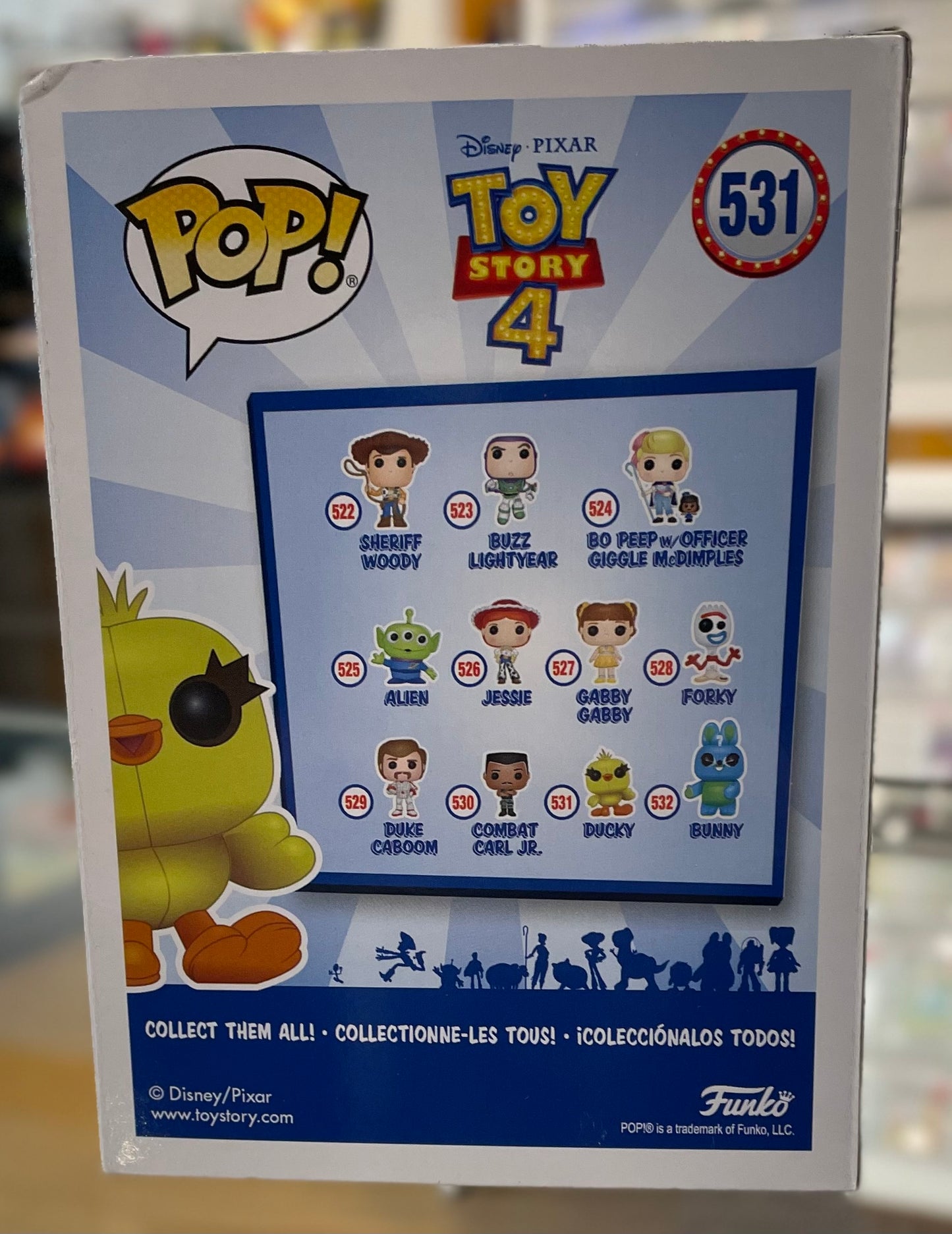 Funko PixarToy Story 4 Ducky #531 # Good FYE Exclusive (Flocked)