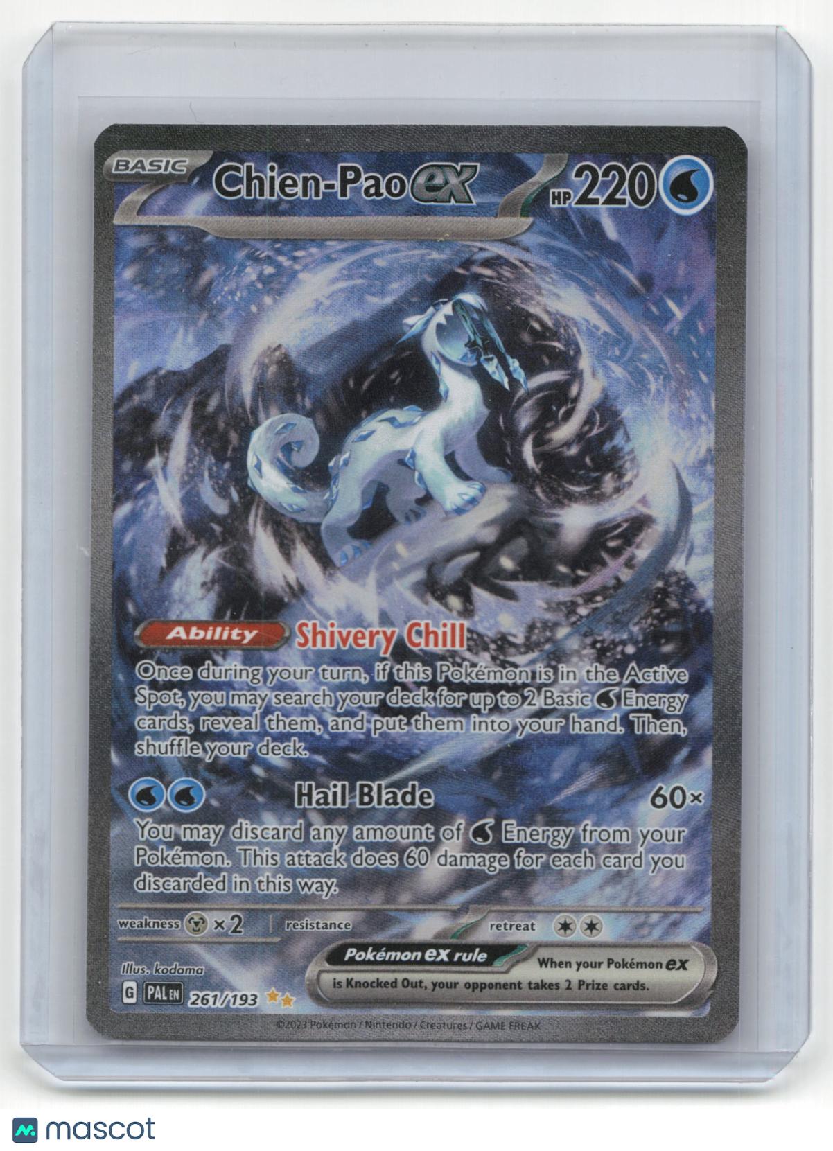2023 Pokemon TCG Chien-Pao EX Paldea Evolved #261/193