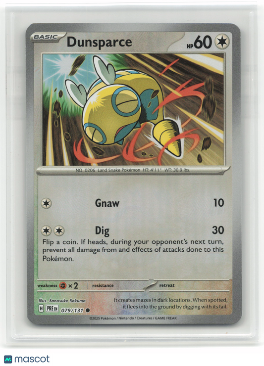 2023 Pokemon Dunsparce Prismatic Evolutions #079/131
