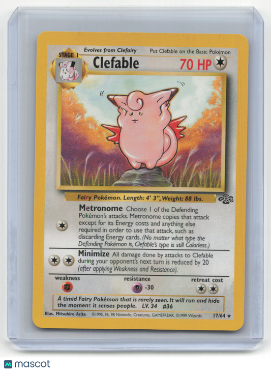 Pokemon TCG Clefable 1999 Pokemon Jungle #17/64
