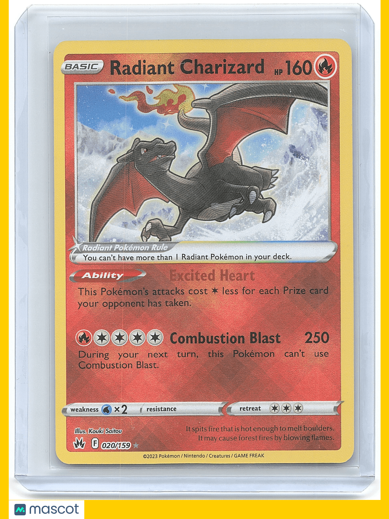 2023 Pokemon Radiant Charizard #020/159 020/159