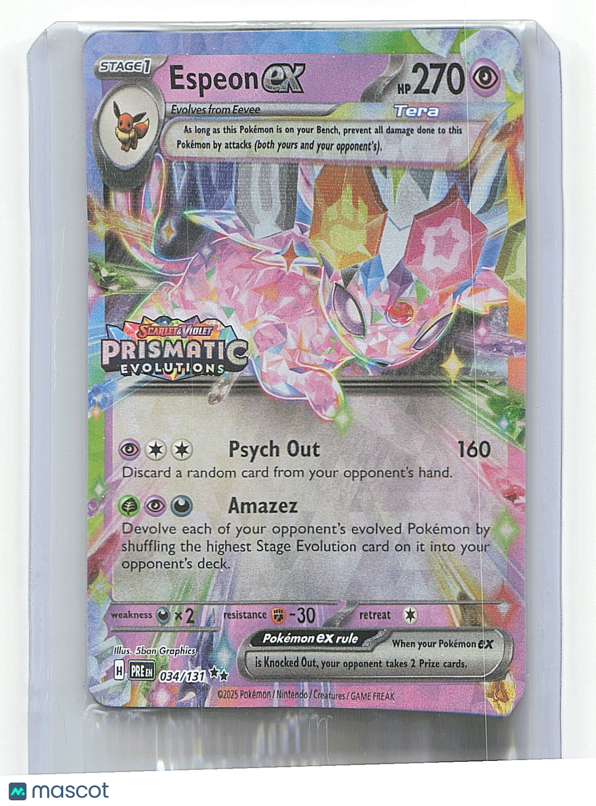 Pokemon Espeon 2023 Pokemon Prismatic Evolutions #034/131