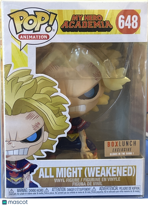 Funko My Hero Academia All Might (Weakened) #648 (Very Good) Box Lunch GITD