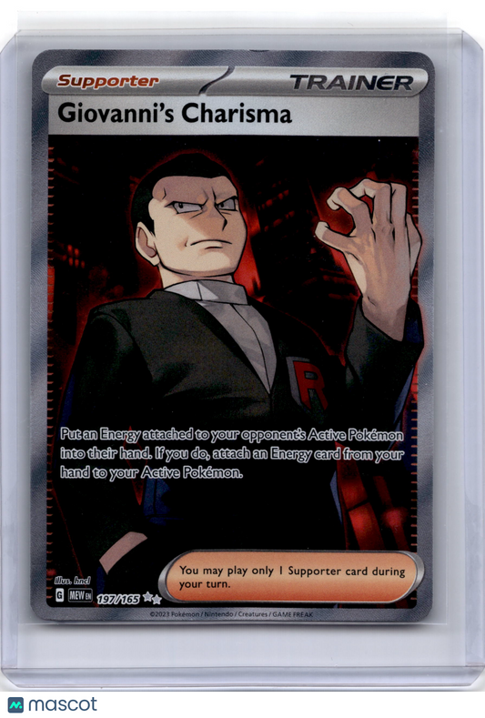 2023 Pokemon TCG Giovanni's Charisma Pokemon 151 #197/165